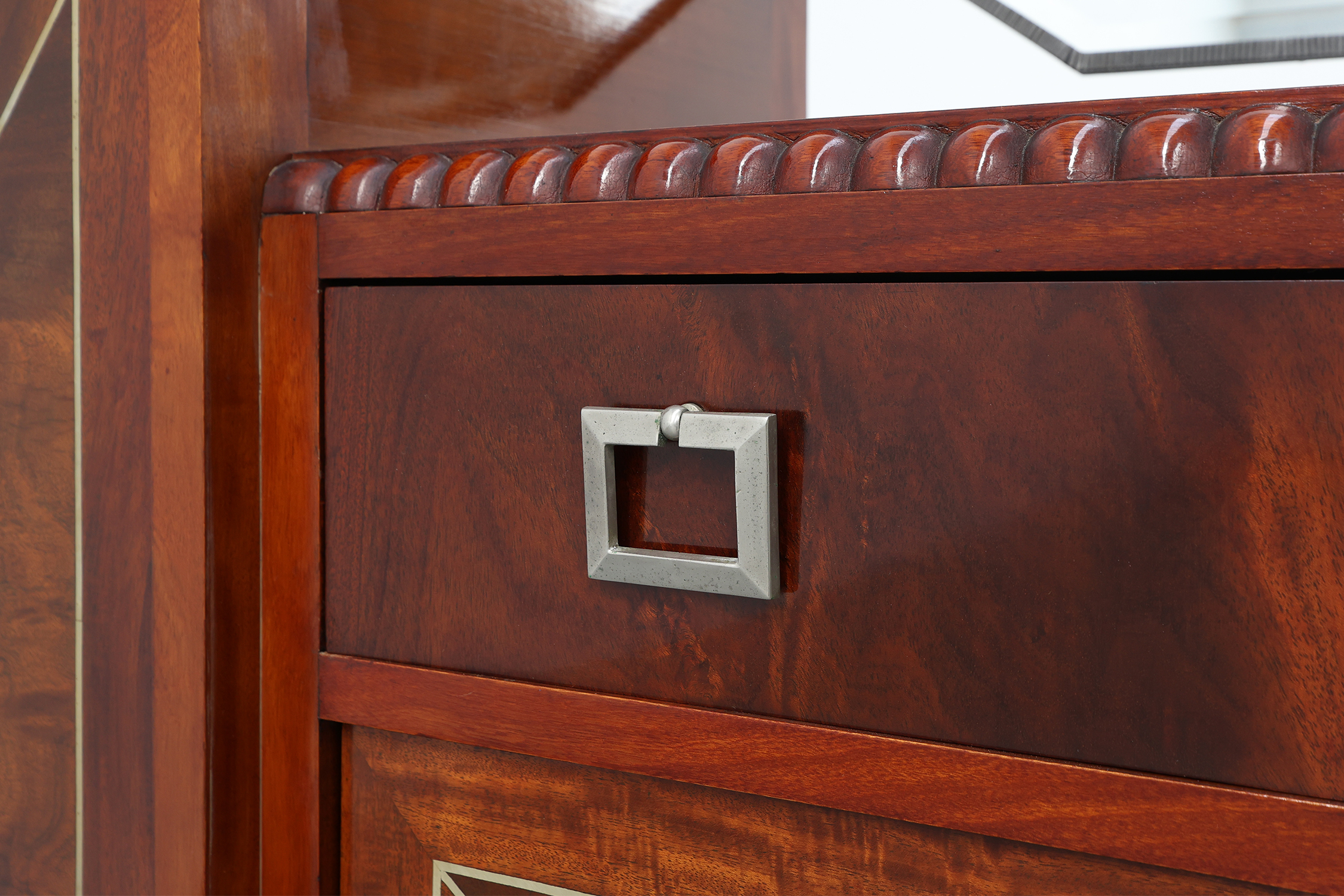 Art Deco marquetry cabinet by De Coene, Belgium, ca. 1925 thumbnail